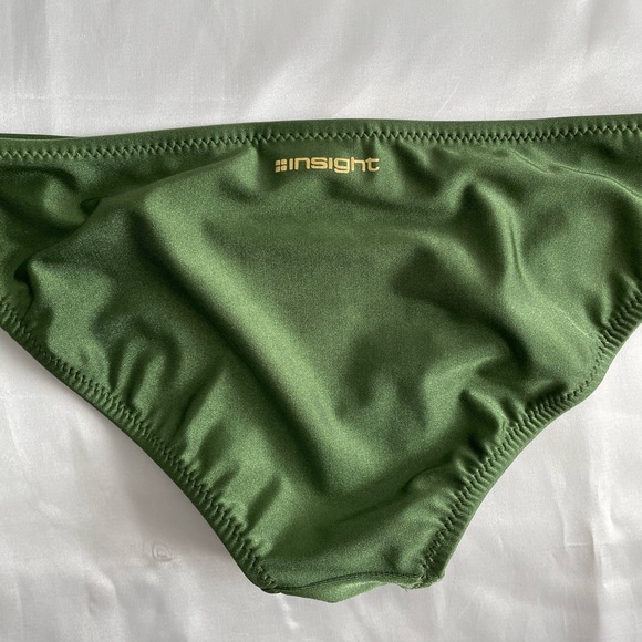 I⭐nsight Womens Size Medium Green Shiny Metallic Bikini Bottom - Picture 7 of 12